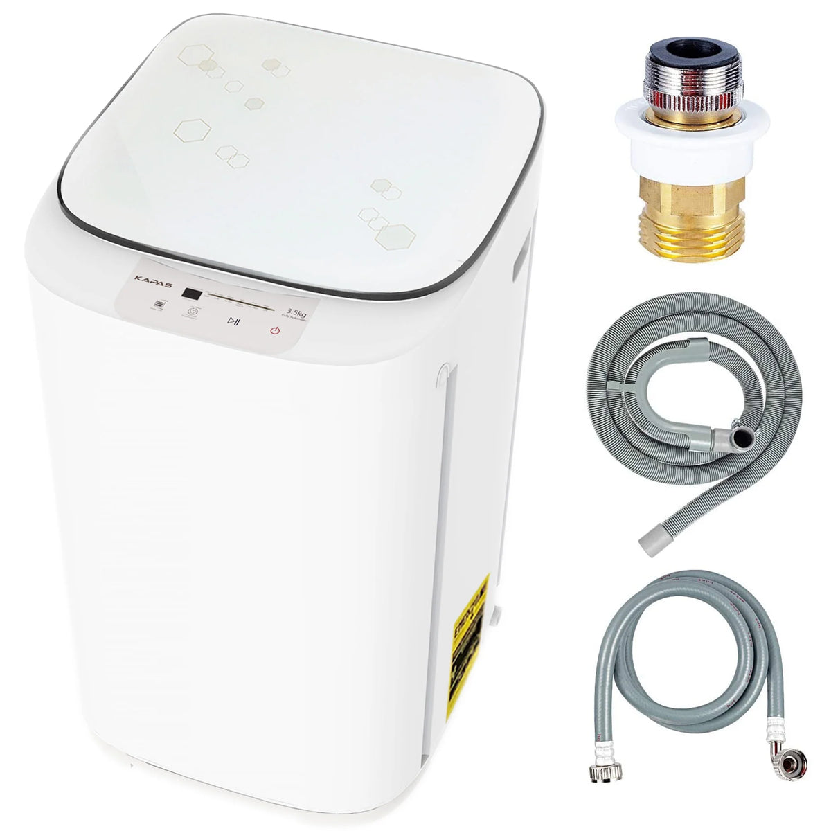 Fully Automatic 2-in-1 Washer & Dryer Machine 8 lbs. Capacity White C8535