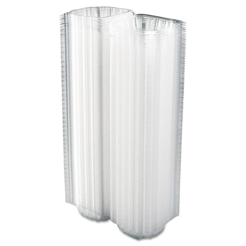 Clear Hinged-Lid Plastic Containers, 500/Carton Z13354