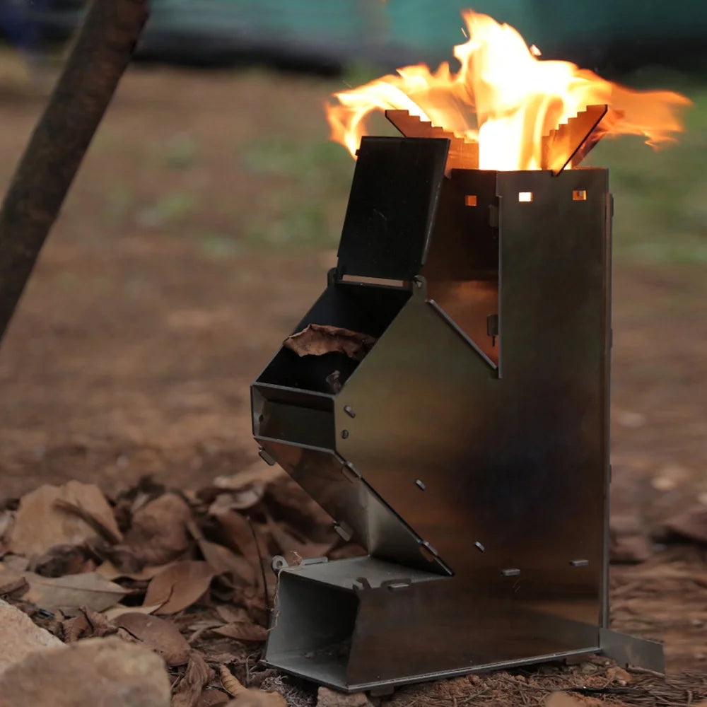 Collapsible Stainless Steel Wood Burning Stove S5294