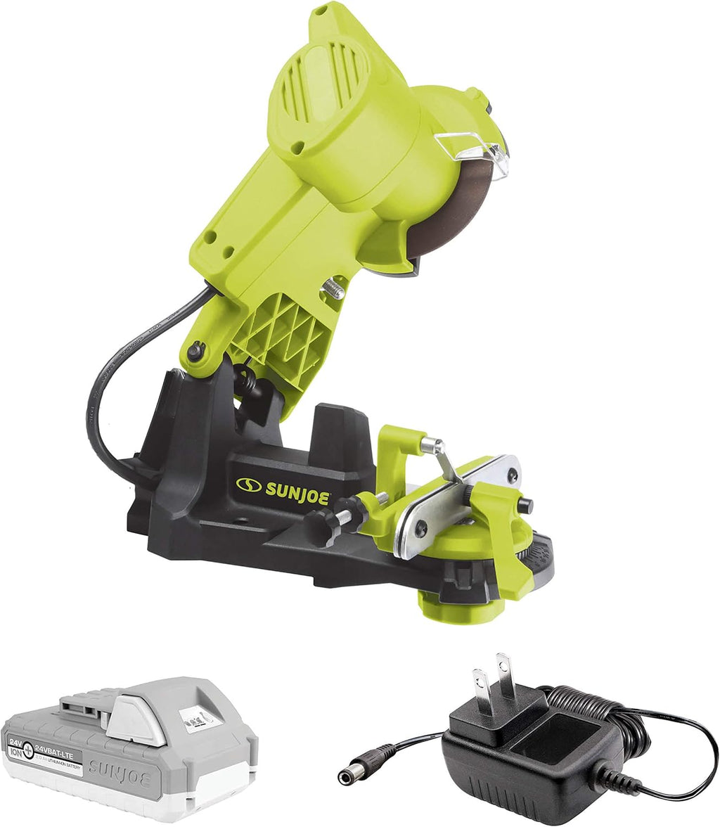 24-Volt Cordless Chainsaw Sharpener Kit with 2.0-Ah Battery and Quick Charger W323