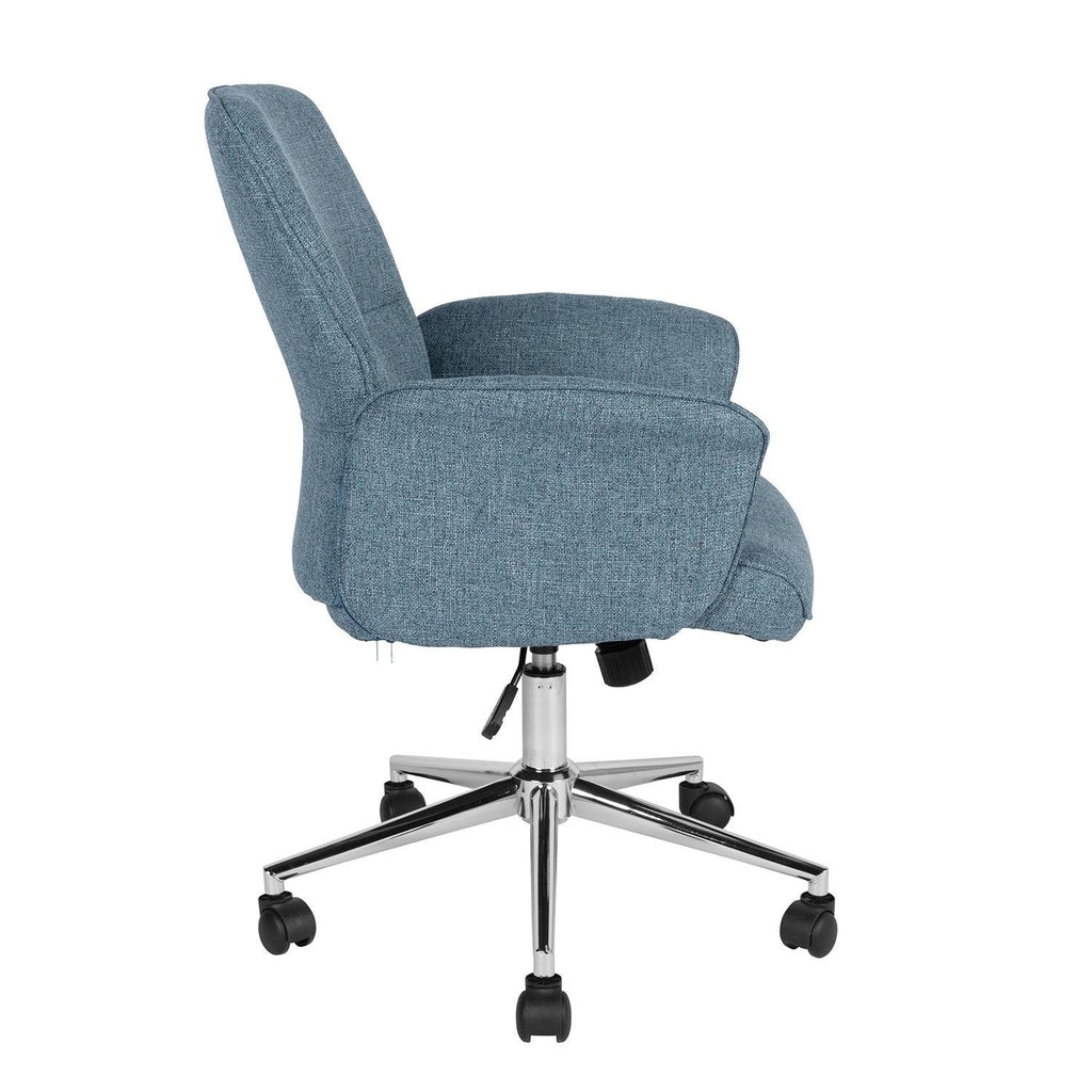 Mohave Grey Fabric Turned Arm Desk Chair R6195
