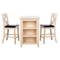 White Washed 3 Piece Pub Set N7210