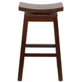 Cappuccino Wood Barstool with Auto Swivel Seat Return U531323