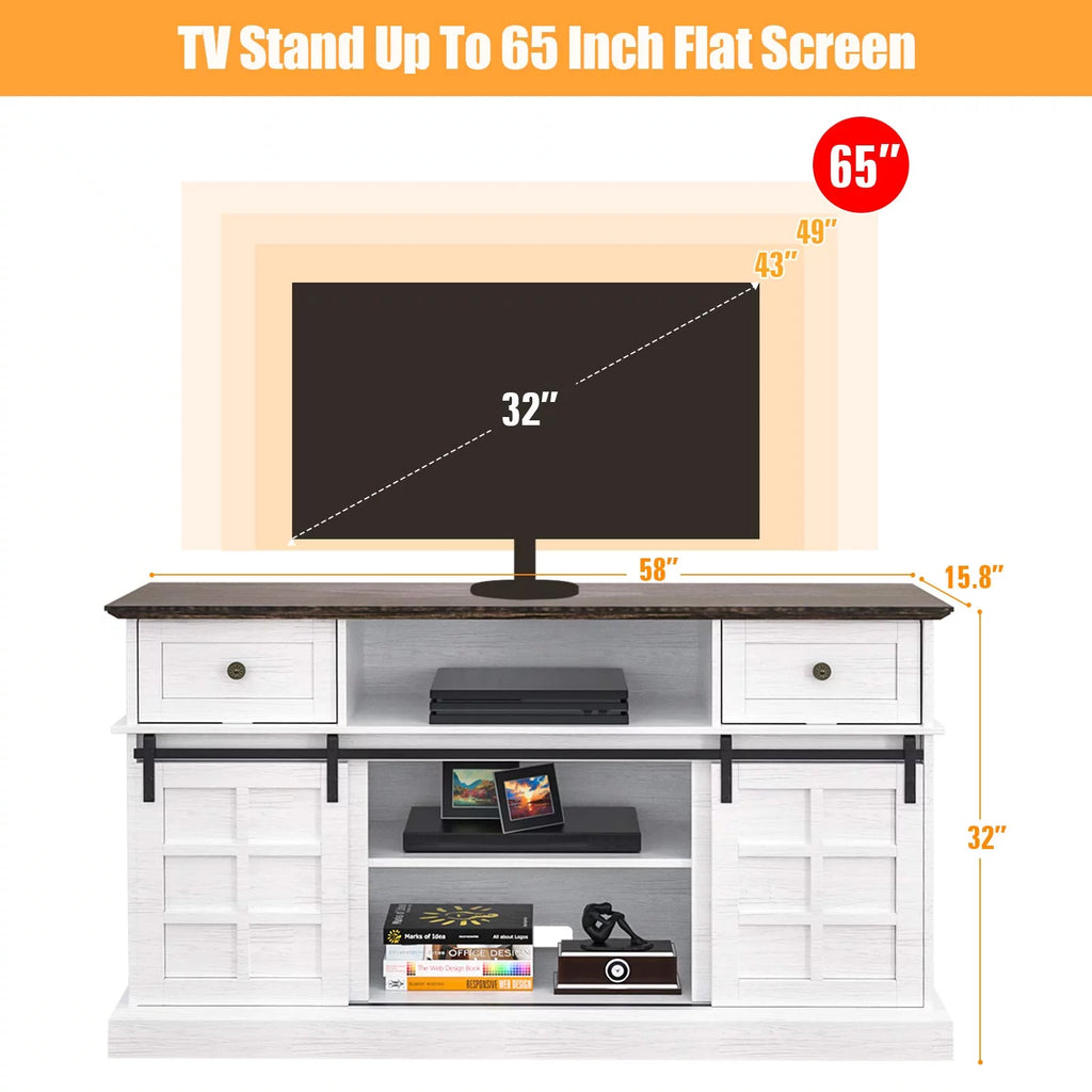White TV Stand B176