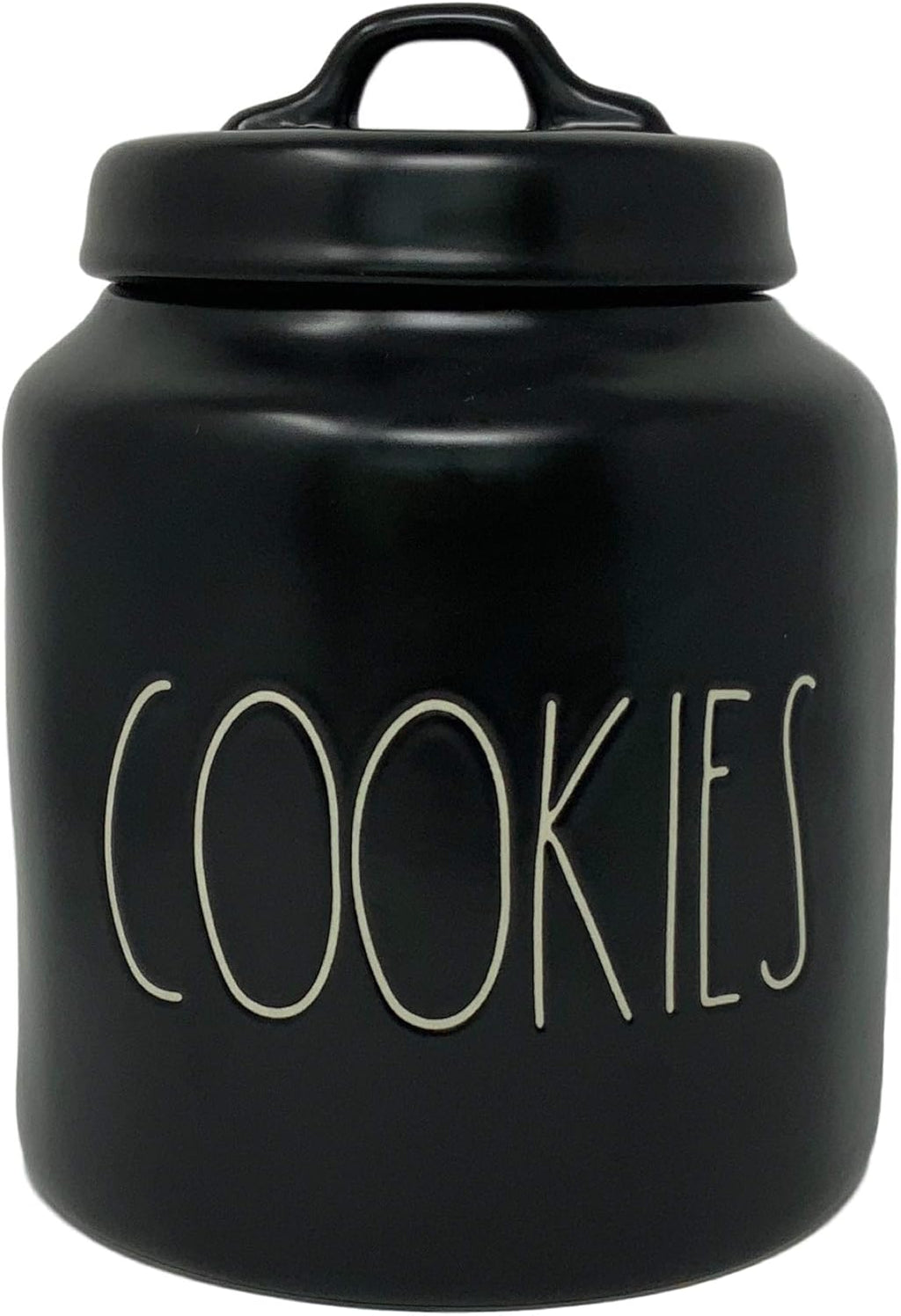 Black Cookie Canister with White Letters, Pack of 2 V42757