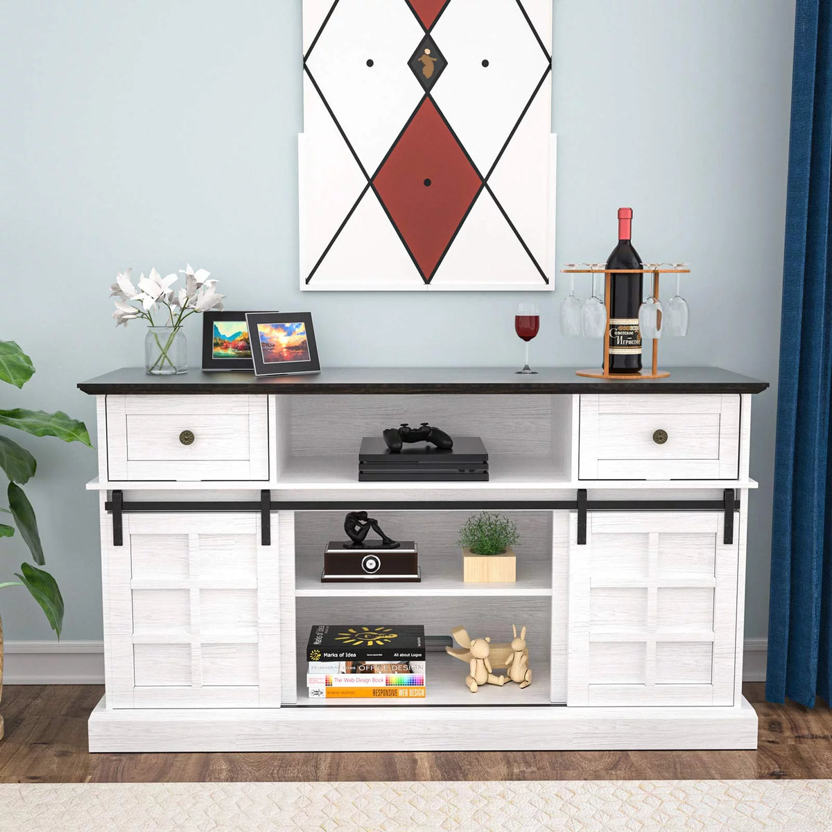 White TV Stand B176