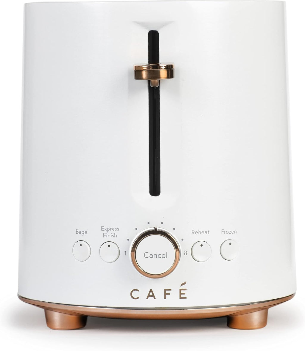 Matte White 2-Slice Toaster with Extra-Wide Slots X6008