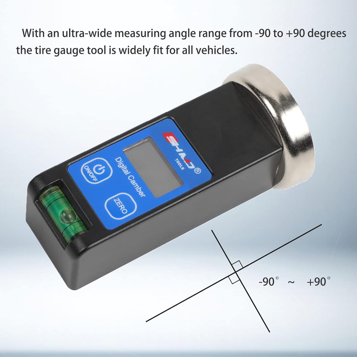 Universal Magnetic Camber Gauge Digital Wheel Alignment Tool with LCD Pack of 2 X414478