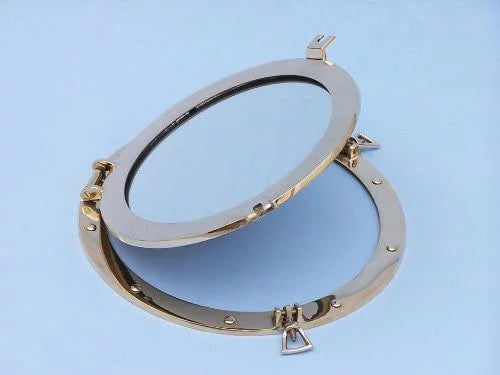 Brass Porthole Mirror 12 in. J899007