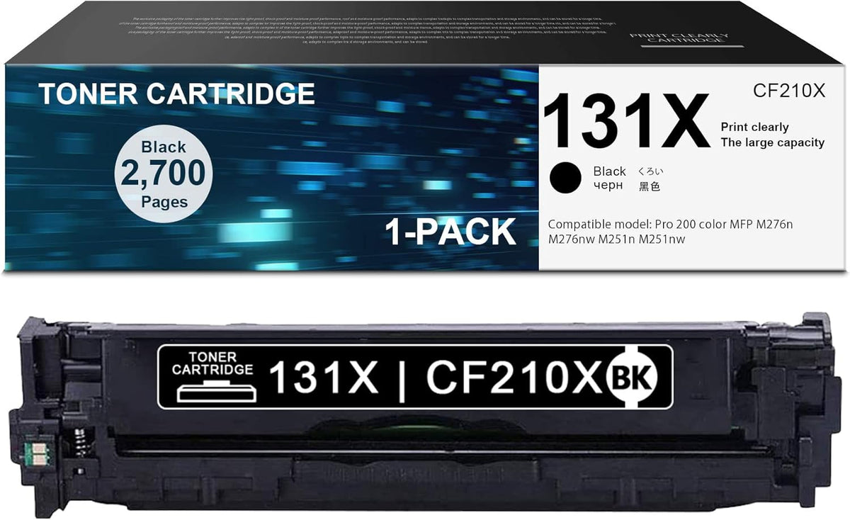 High Yield Toner Cartridge Replacement for HP 131X CF210X Black 1 Pack F51015