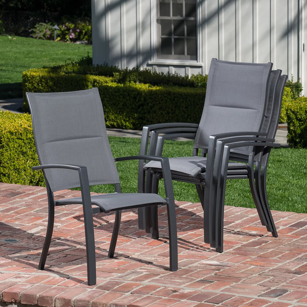 7-Piece Gray Aluminum Outdoor Dining Set C808795