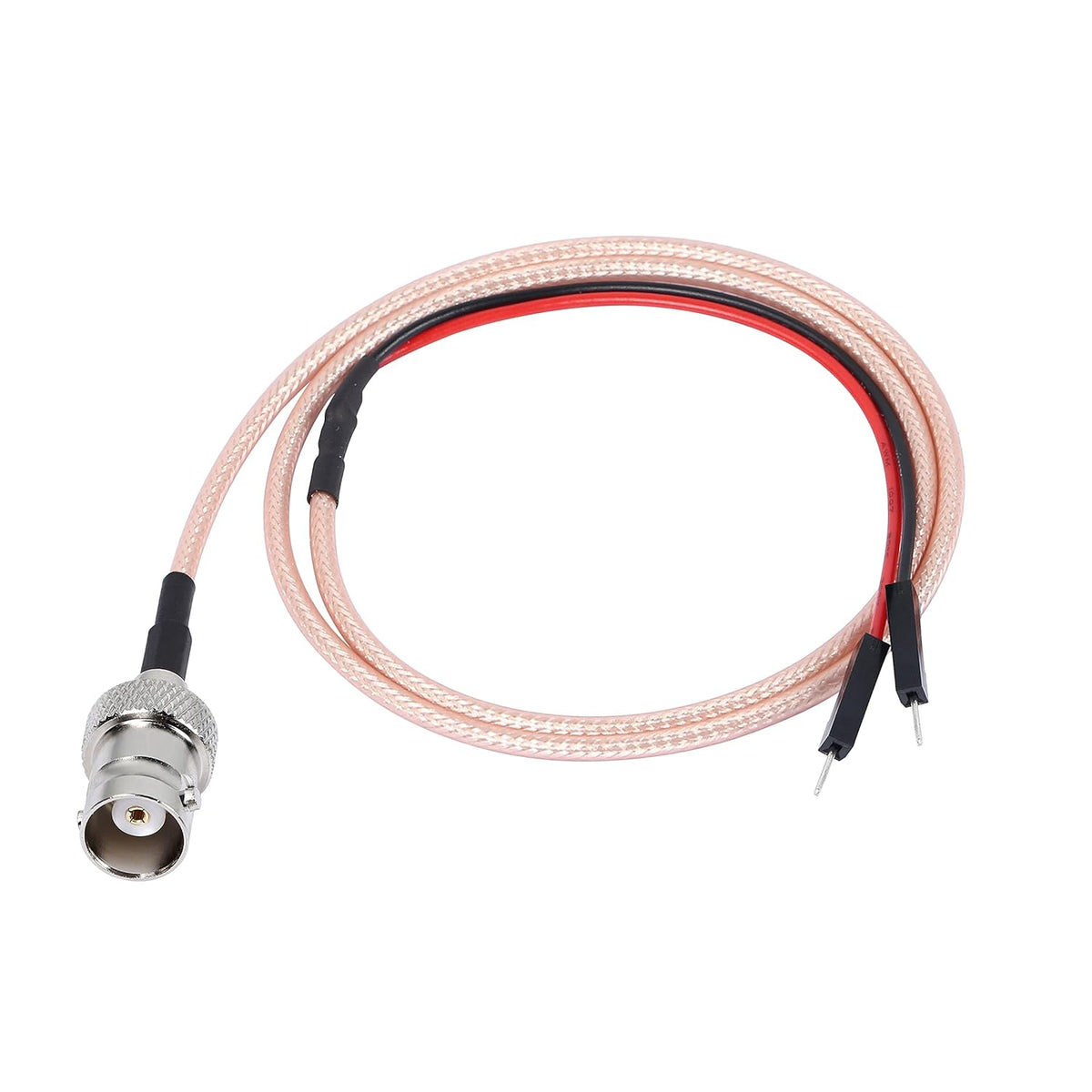 BNC Male to Dupont Wire Test Leads Cable Connector Adapter Extension Wire (Red+Black) 1 pcs E996143