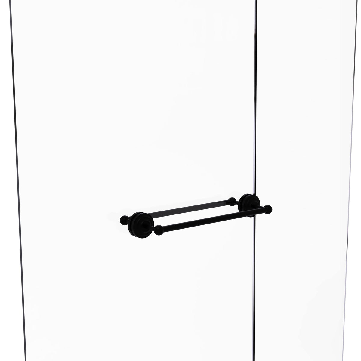 Matte Black 18 Inch Shower Door Towel Bar R123
