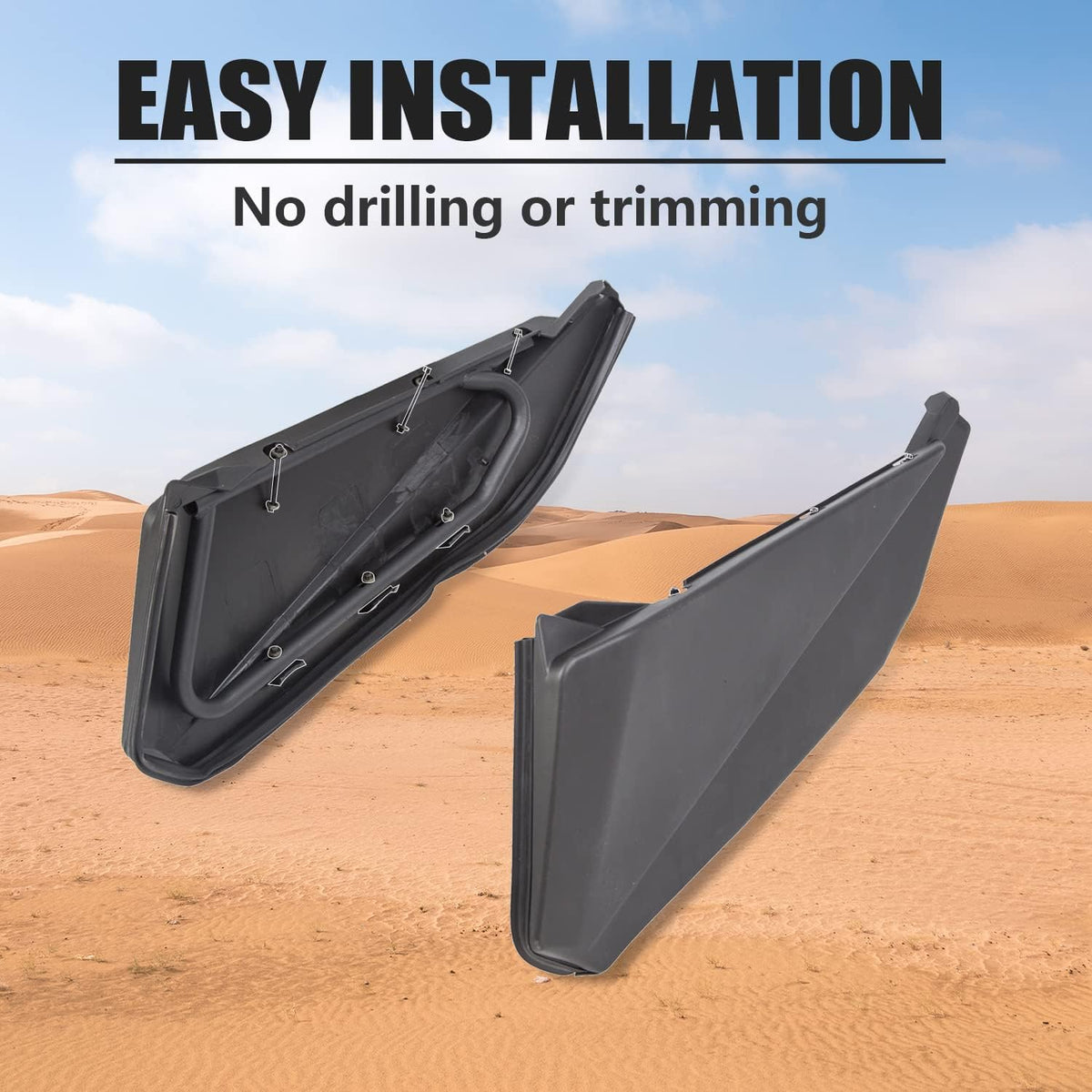 2Pcs Lower Half Door Panels Insert Kit with Metal Frame B483