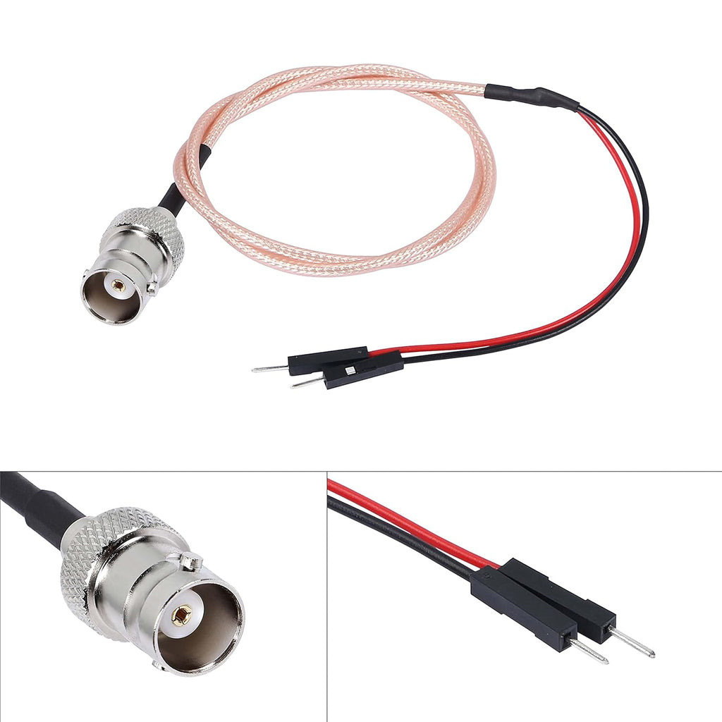 BNC Male to Dupont Wire Test Leads Cable Connector Adapter Extension Wire (Red+Black) 1 pcs E996143