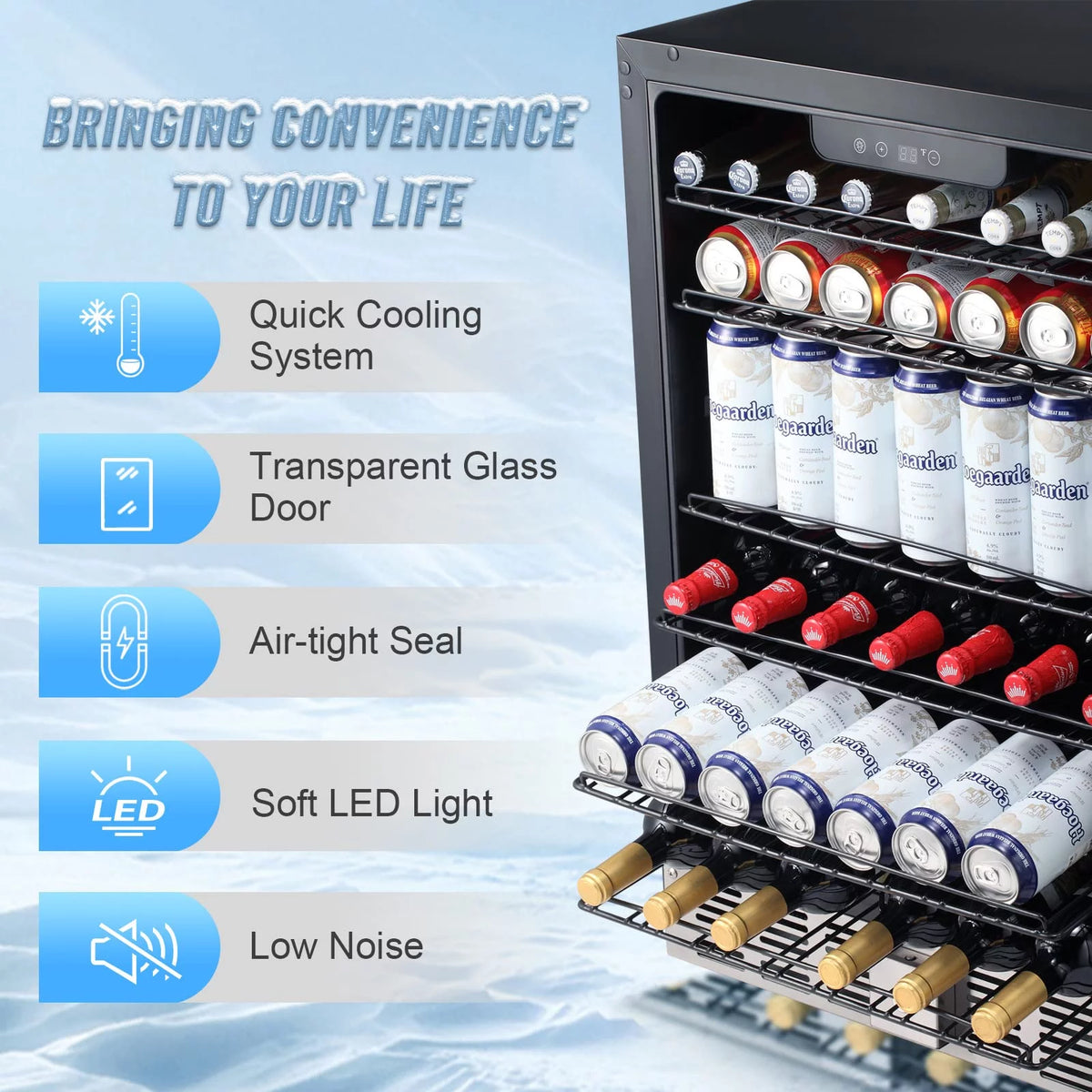 5.1 Cu.ft Beverage Refrigerator Cooler with Lock V2748