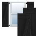 Black PVC Board-n-Batten Shutters with Z-Bar L332