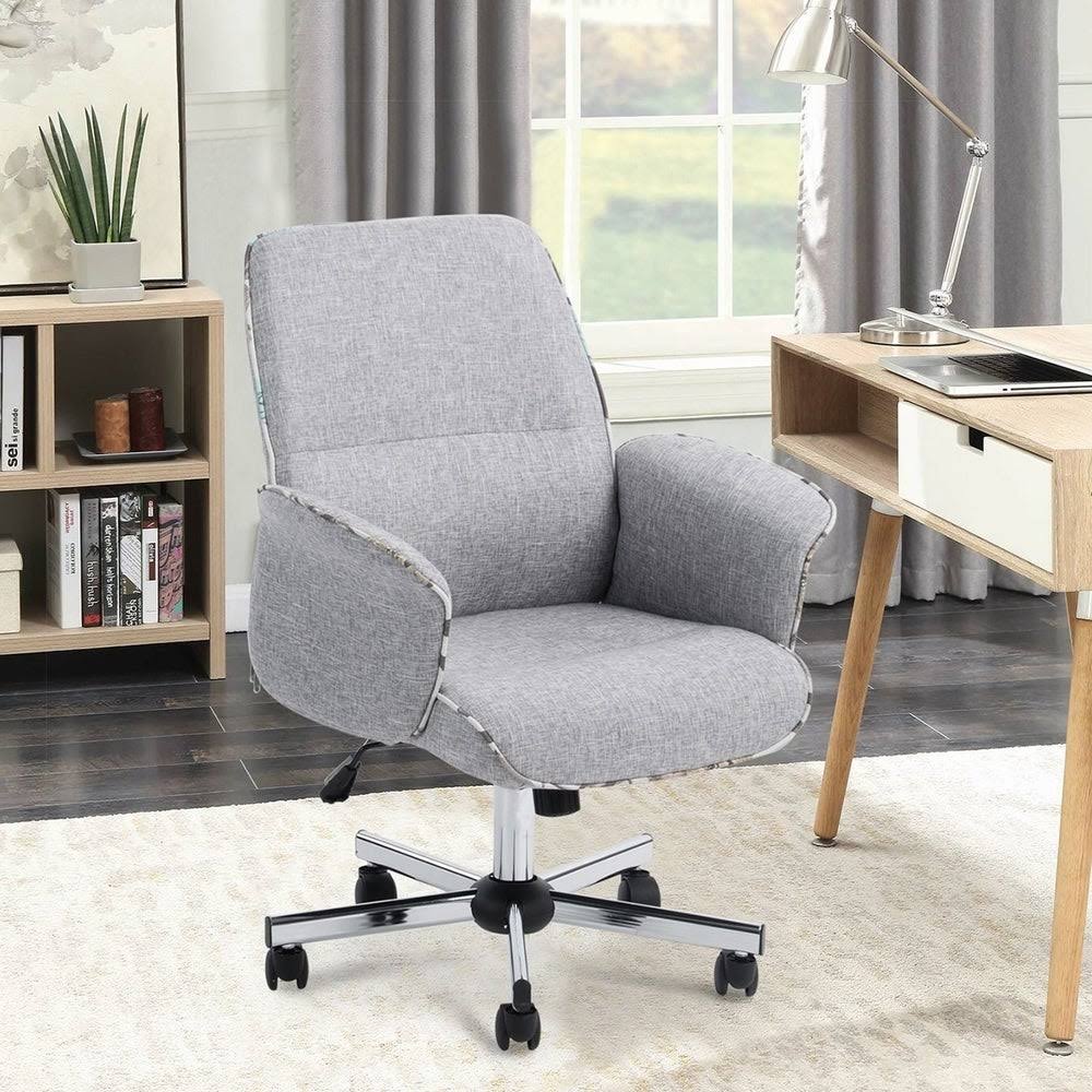 Mohave Grey Fabric Turned Arm Desk Chair R6195