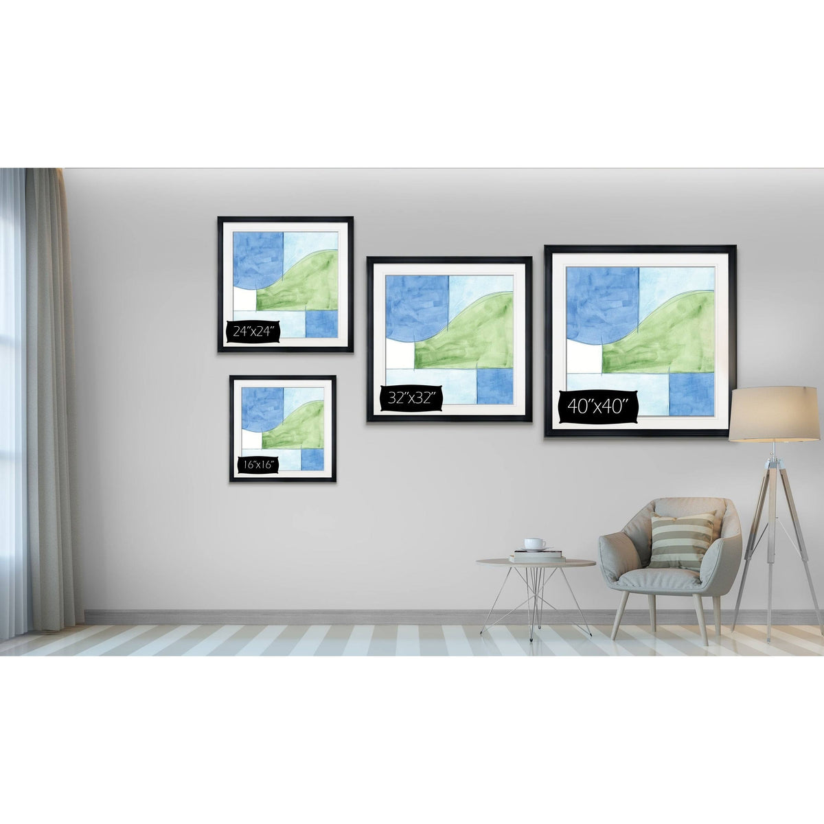 Framed Giclee Print 38x38 N1279