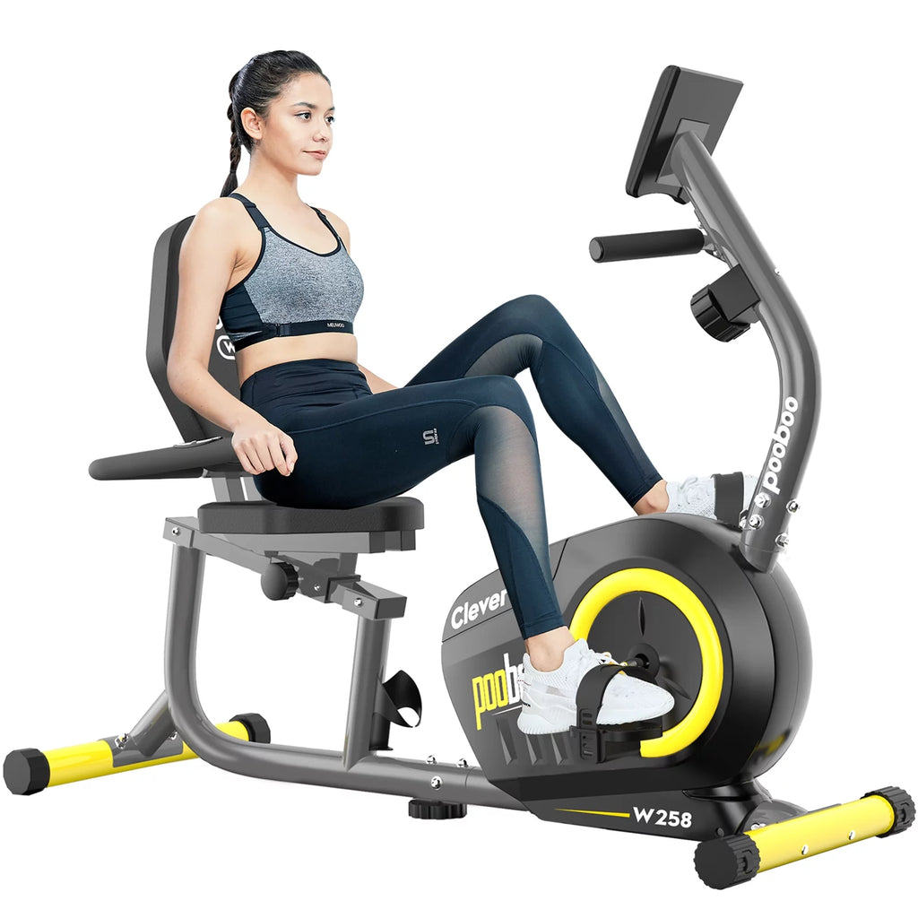 Magnetic Recumbent Exercise Bike 330lbs Blue N403952