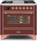 Burgundy Dual Fuel Natural Gas Range M202