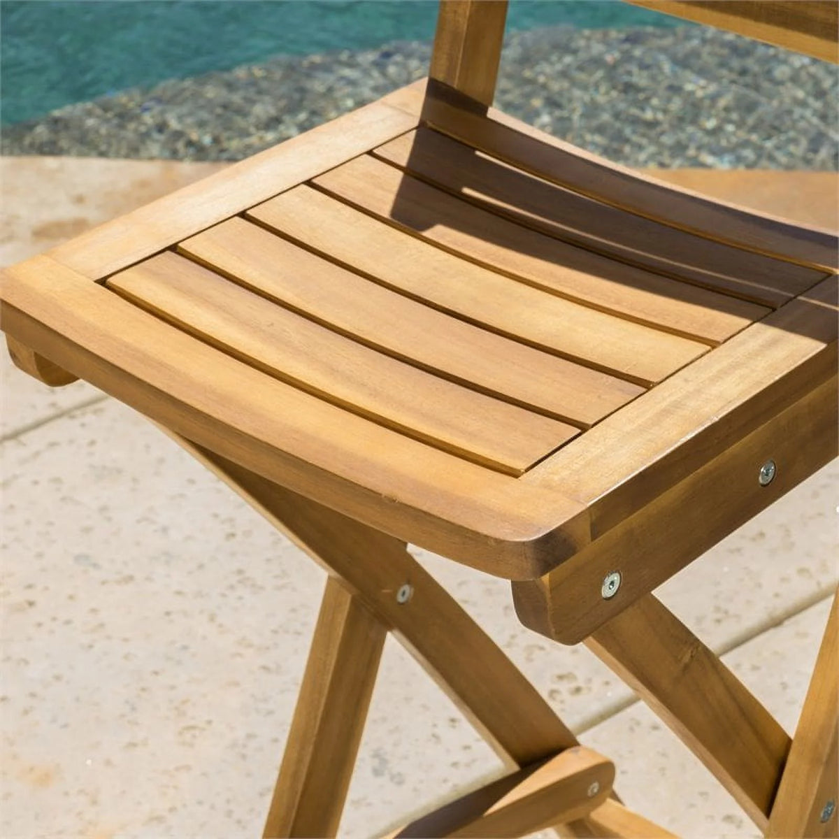 Foldable Outdoor Wood Barstool Set P57475