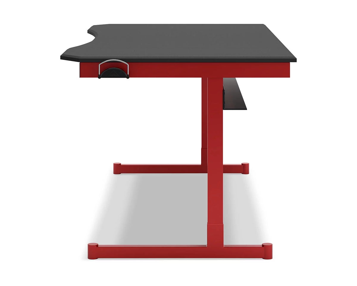Home Office Desk Red/Black D756926