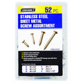 Stainless Steel Sheet Metal Screw Assortment, 52 Piece U534