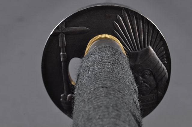 1045 Carbon Steel Japanese Samurai Wakizashi Sword with Wooden Scabbard Z92307
