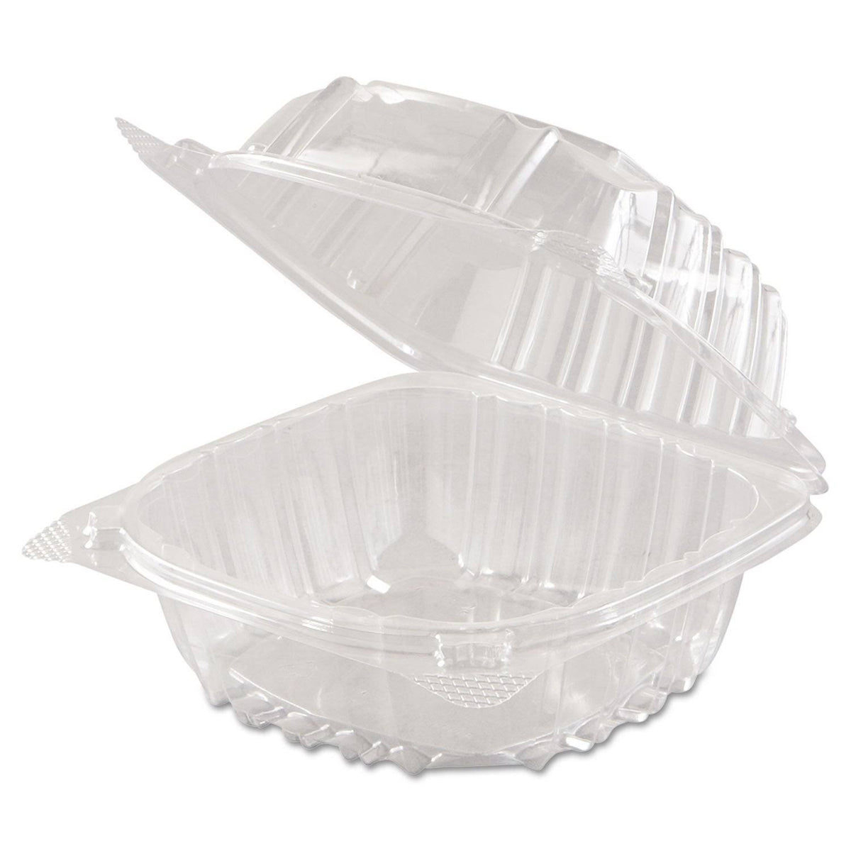Clear Hinged-Lid Plastic Containers, 500/Carton Z13354