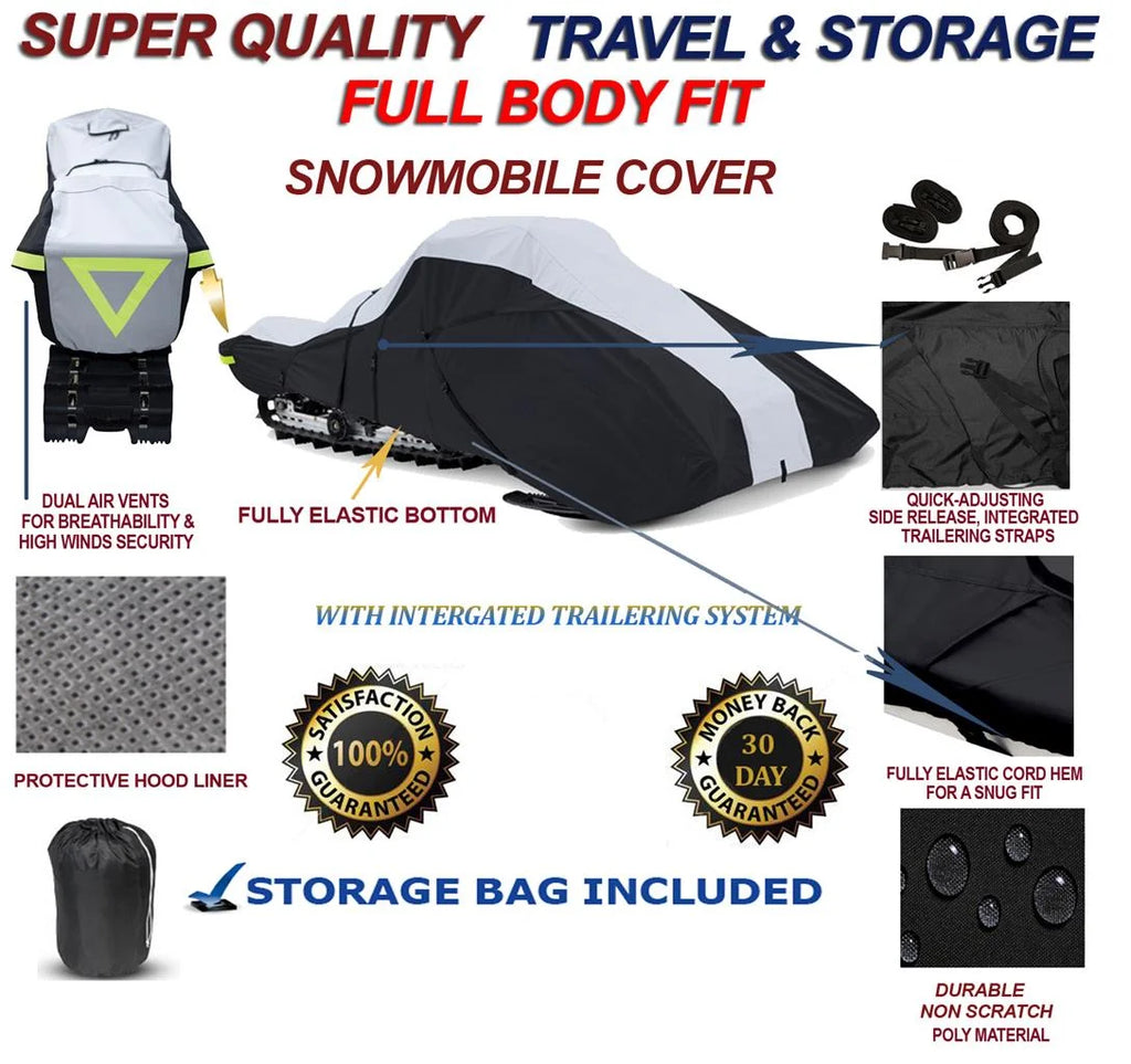 600 Denier Full Fit Snowmobile Travel and Storage Cover P500