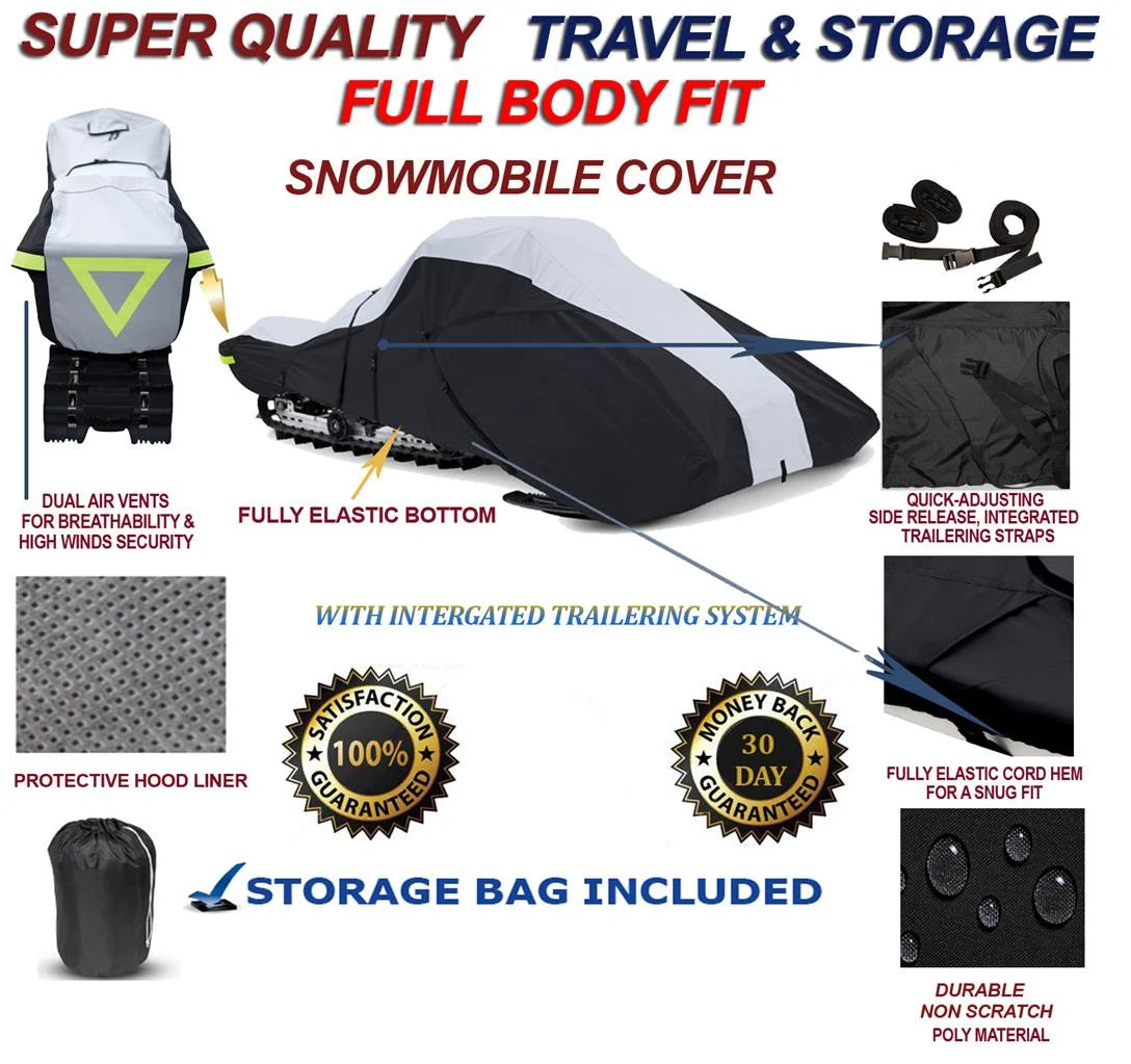 600 Denier Full Fit Snowmobile Travel and Storage Cover P500