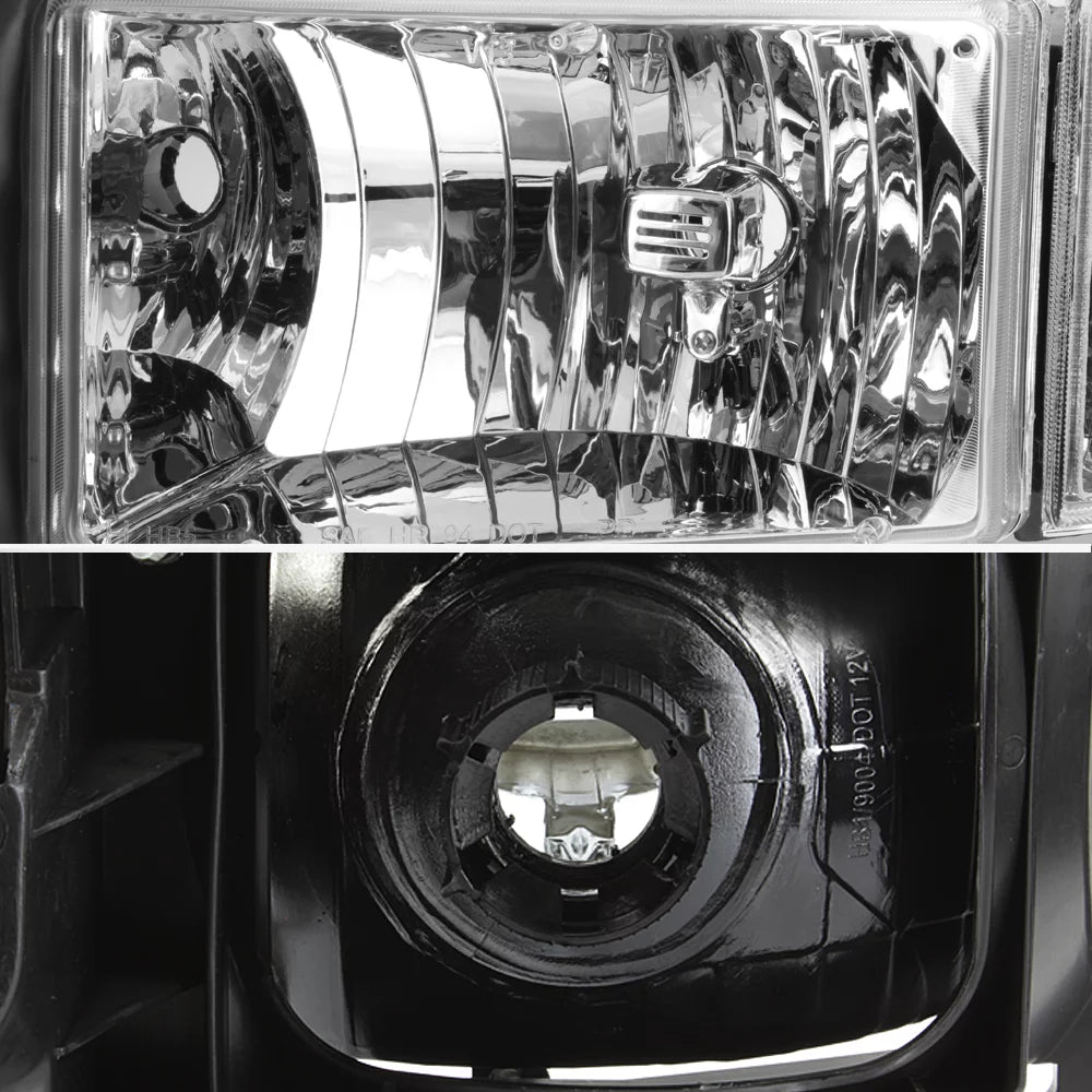 Chrome Headlights with Corner Signal Lamps Left+Right Replacement X52125
