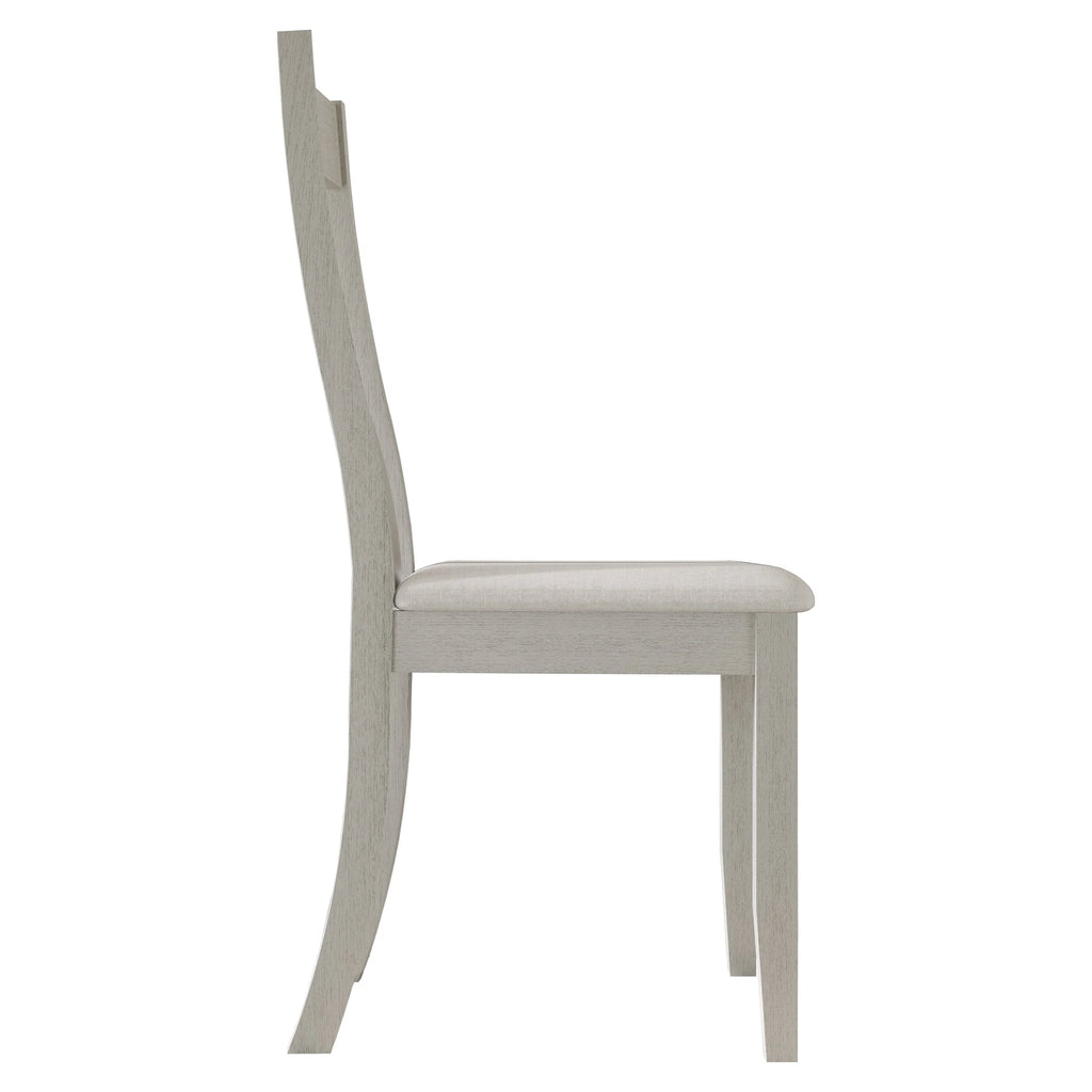 Minimalist Wooden Dining Chair Set of 2 White R2904