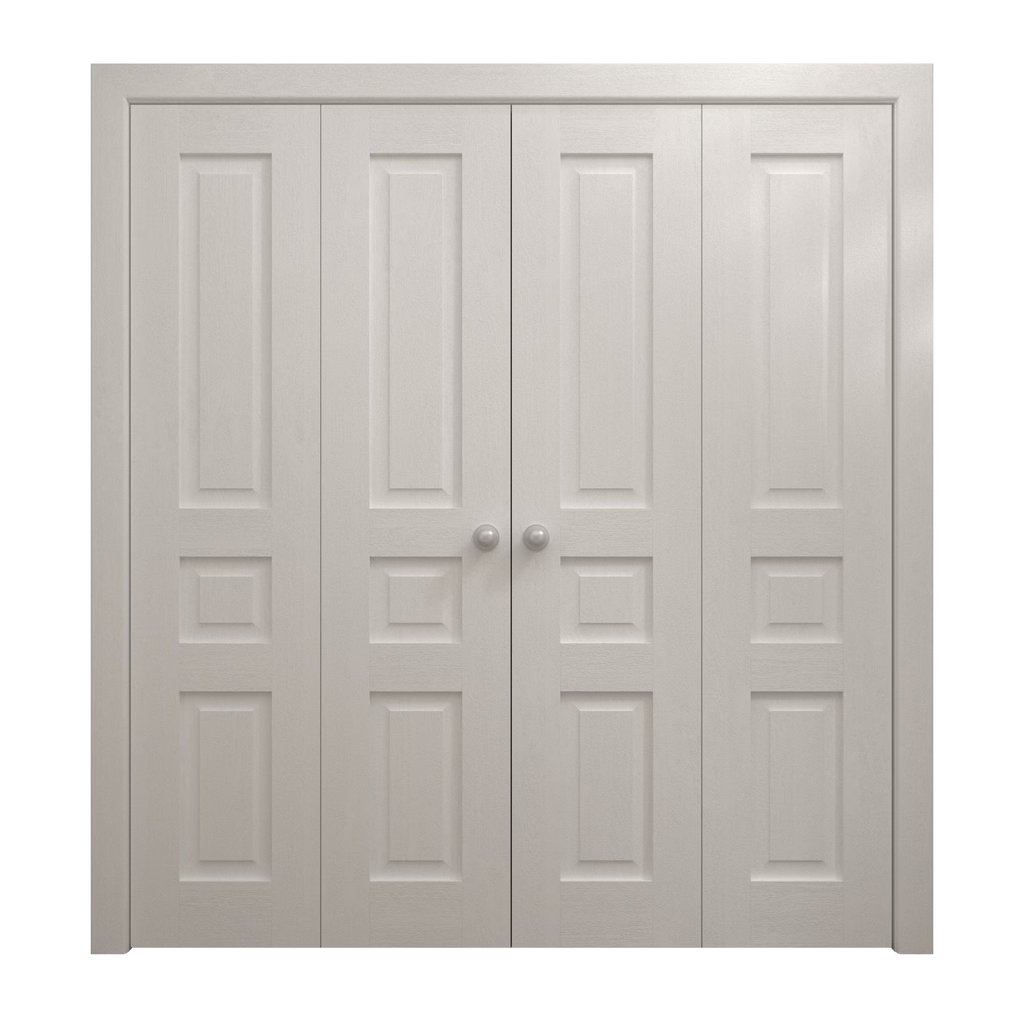 Sliding Double Bi-fold Closet Doors 72 x 80 inches Wood Solid White Oak W493