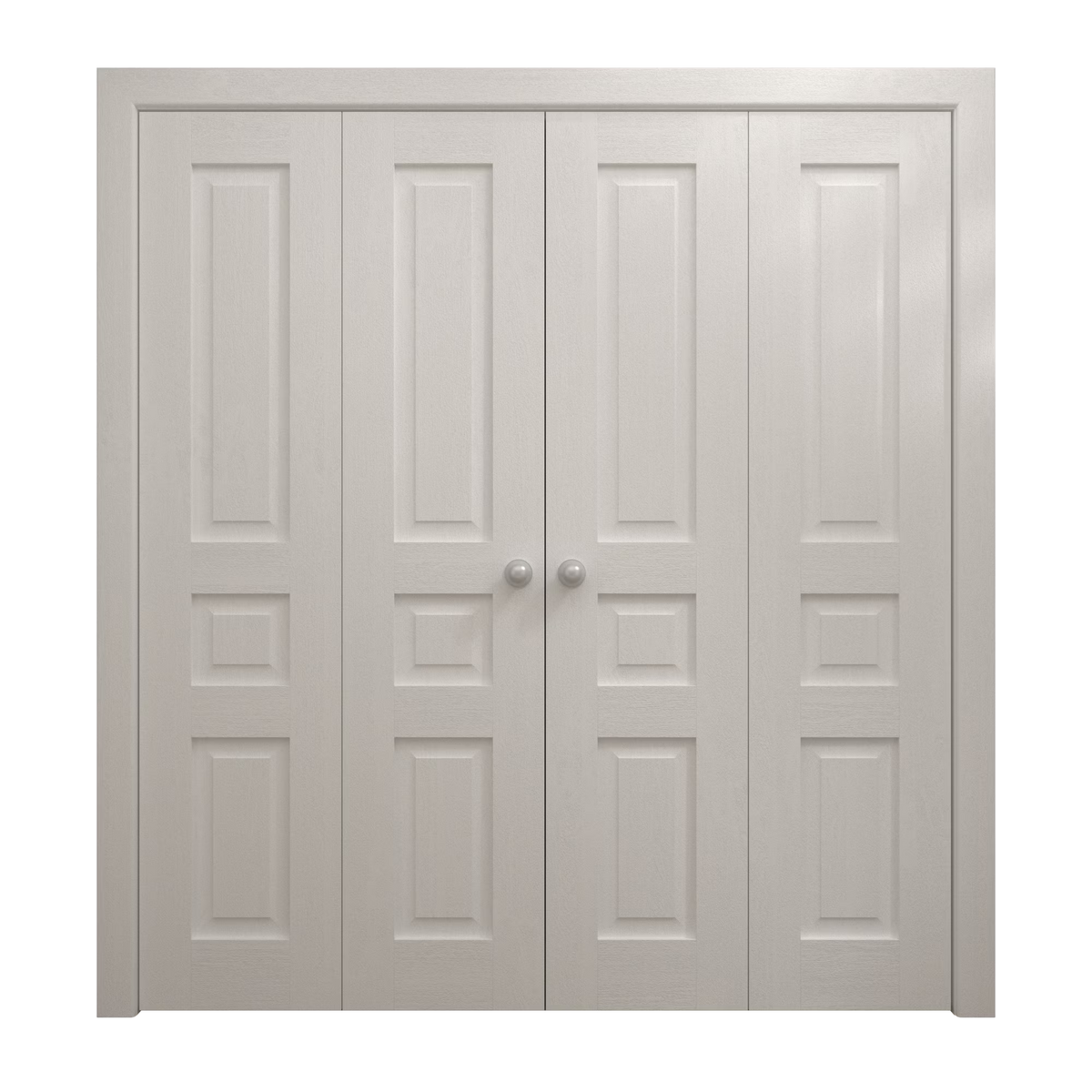 Sliding Double Bi-fold Closet Doors 72 x 80 inches Wood Solid White Oak W493