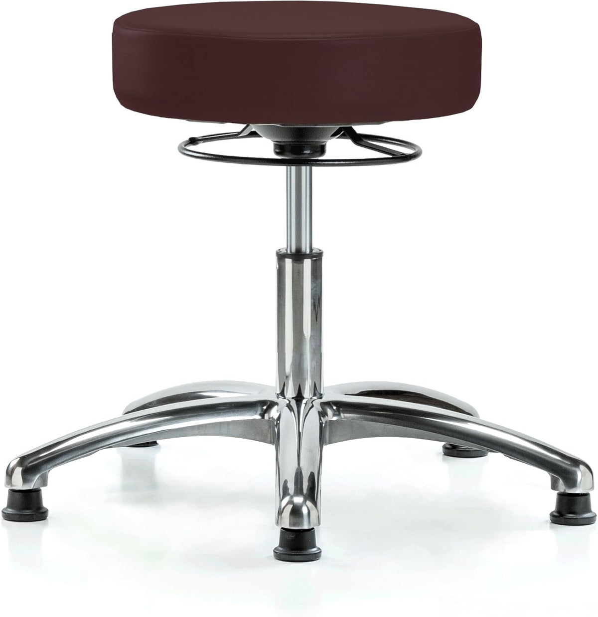 Black Fabric Adjustable Swivel Stool with Footring C519