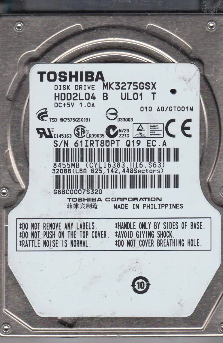 320GB SATA 2.5 Hard Drive K3749