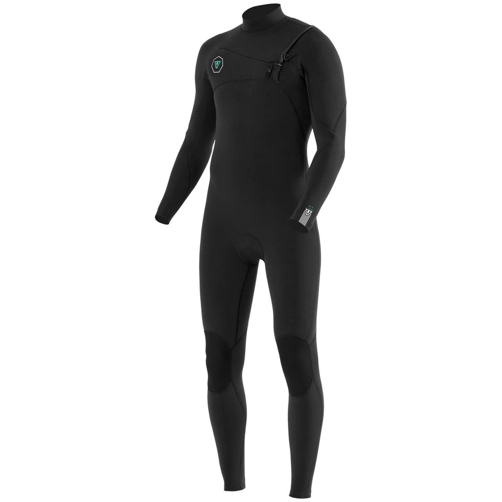 Black 4-3 Full Chest Zip V739