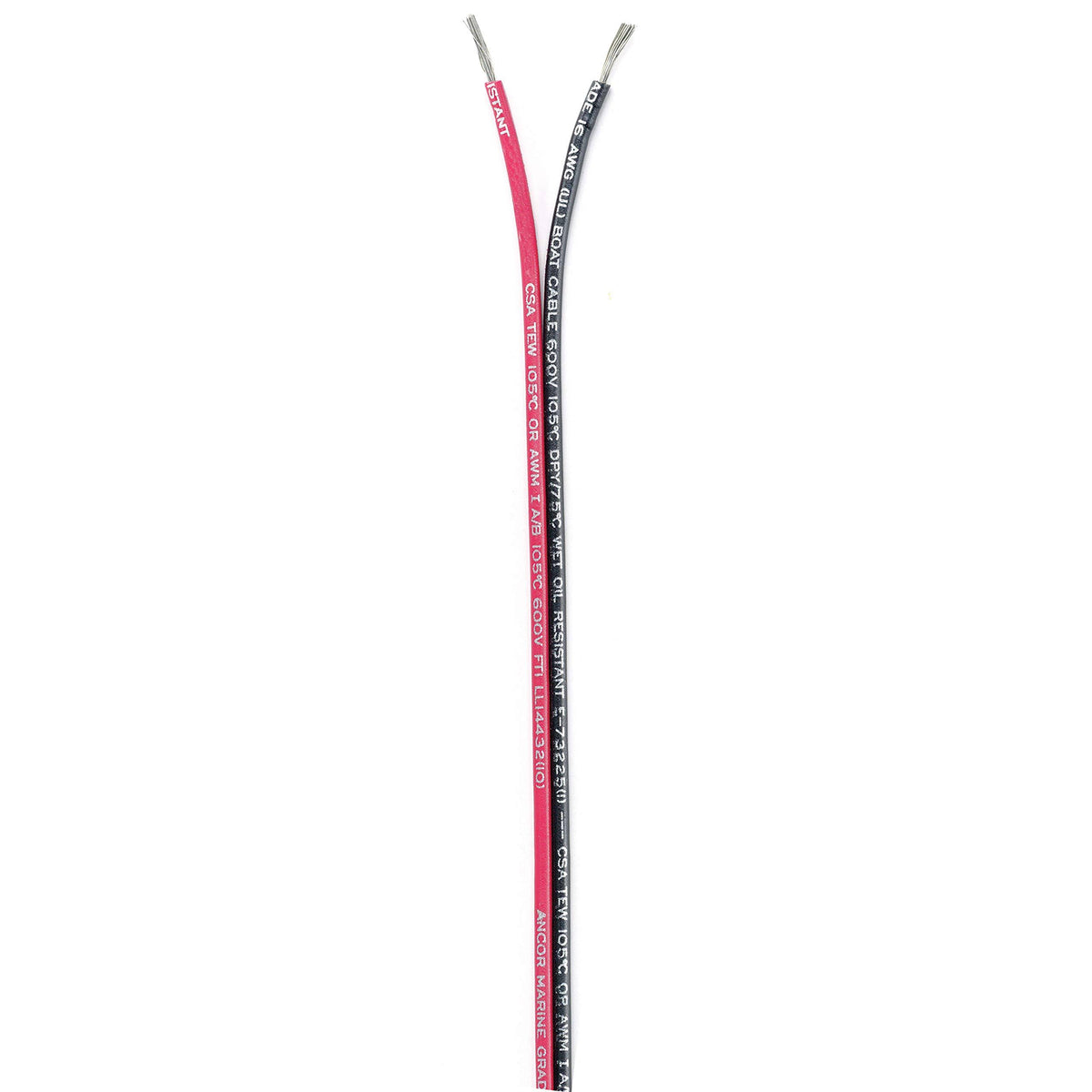16/2 AWG 250' Red/Black Flat Ribbon Bonded Cable S932