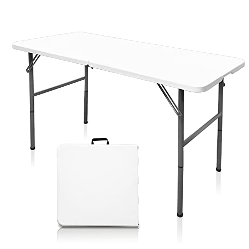 4ft Heavy Duty Portable Folding Plastic Table O781061